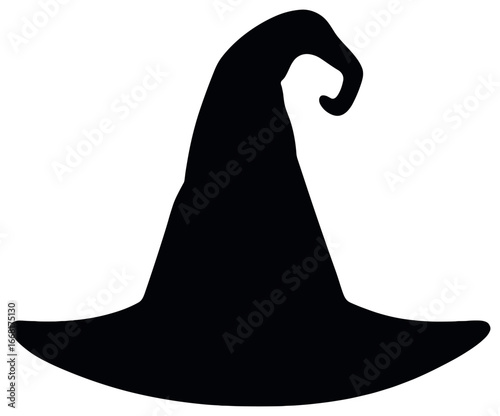 Whimsical witch hat vector: halloween magic, mysterious charm, sorcery silhouette art