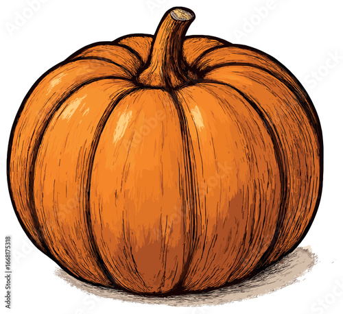 Pumpkin vector art: autumn harvest, thanksgiving, and halloween illustration concept