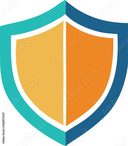 Symbol of protection security and trust a stylized shield graphic design for safety and defense concepts
