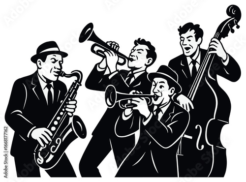 Dynamic jazz band vector | harmonious music ensemble | celebrate world music day
