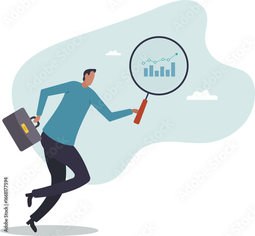 Trend analysis, marketing and sales information, analyze or predict trend line or profit, business forecast report.about a man and his life.
