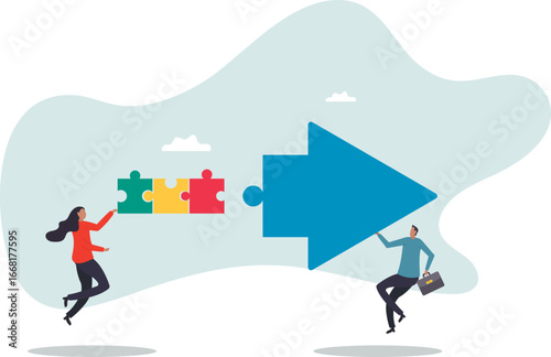 Team collaboration for success, teamwork or cooperation, employee participation or organization, partnership work together.about a man and his life.