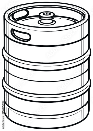 black and white beer keg outline clip art preview