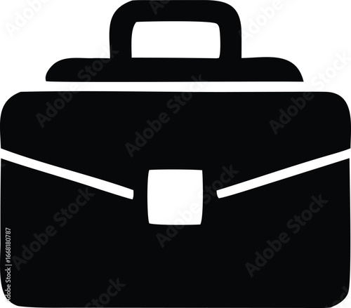 Iconic briefcase symbol for business professionalism and career development opportunities document holder
