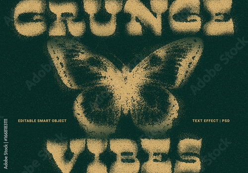 Grungy Halftone Text Effect