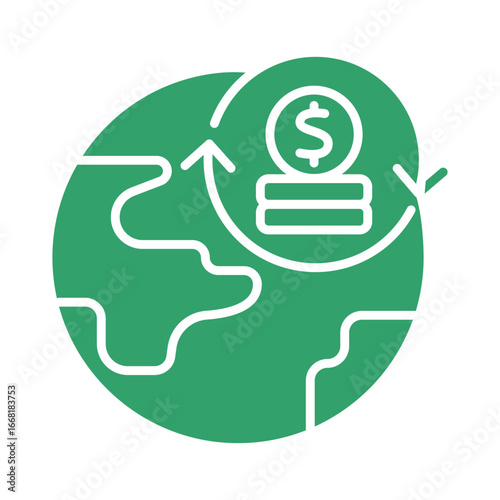 Money supply color flat icon for digital and print projects.