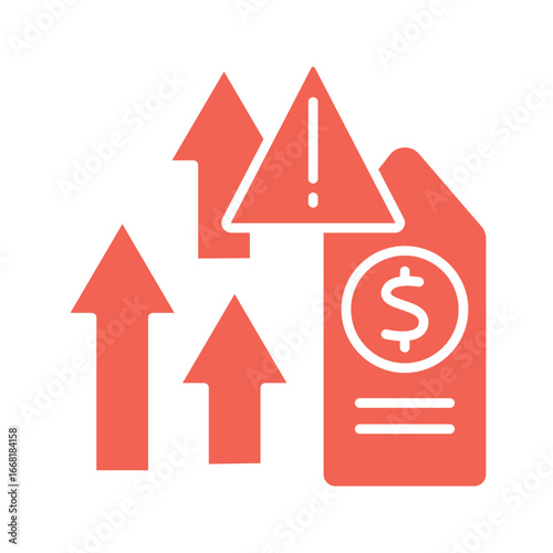 inflation color flat icon for digital and print projects.