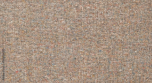 Detailed close-up texture of speckled, woven tweed fabric surface