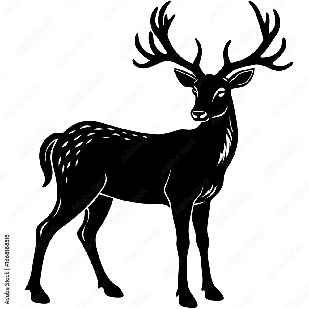 Fototapeta premium Deer silhouette isolated