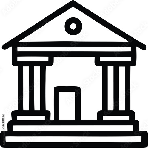 Classic courthouse building facade architectural design symbol representation legal justice government architecture structure icon