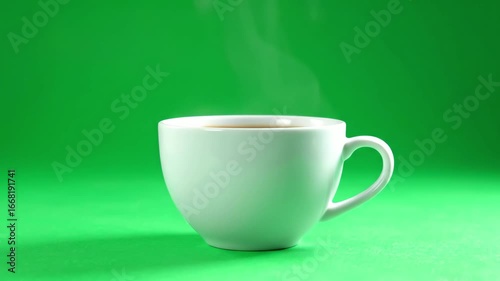 Steaming Hot Coffee: A Relaxing Green Screen Video