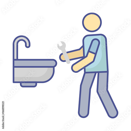  Plumber  Vector Icon which can easily modify or edit