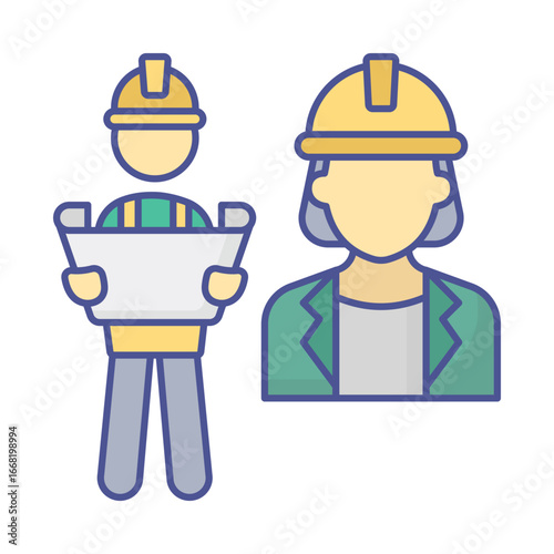 Engineer  Vector Icon which can easily modify or edit