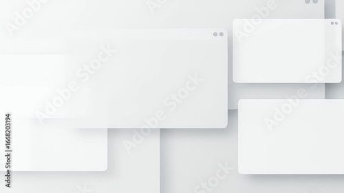 Wallpaper Mural White overlapping panels on a light gray background Torontodigital.ca