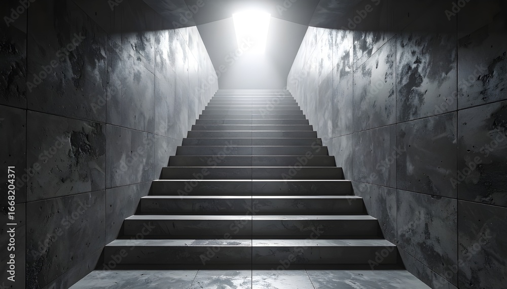 Fototapeta premium Endless Staircase Into Eternal Darkness