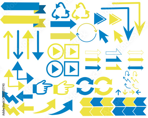 シンプルな手書き矢印アイコン