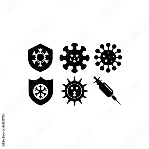 6 different viral vector biosafety device silhouet