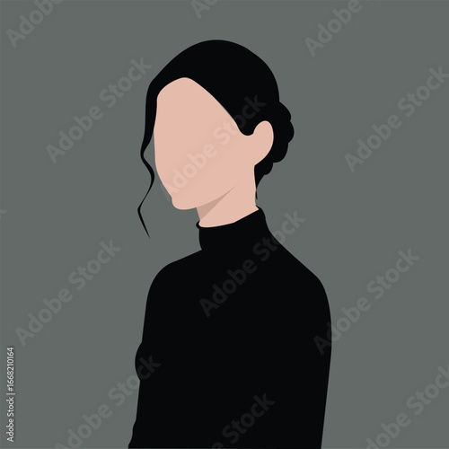 A vector illustration of a stylish woman, featuring modern fashion, elegant poses, and contemporary styling. The artwork highlights sophistication, confidence, and femininity, suitable for fashion, li