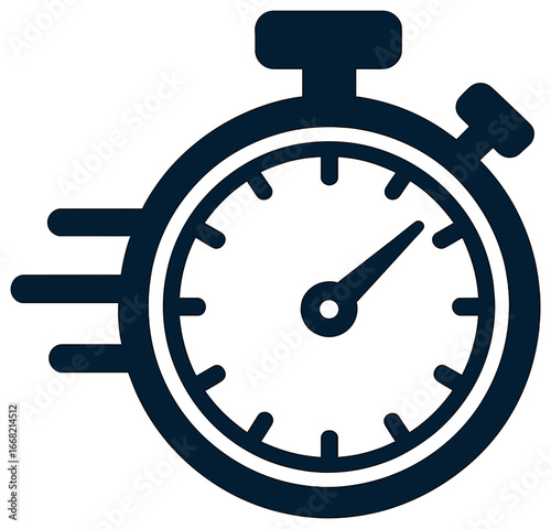 Modern stopwatch vector design for efficiency and time management themes
