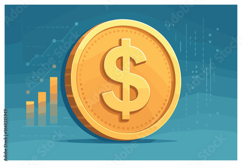 Wealth and growth vector: financial success, economic progress, prosperity in business