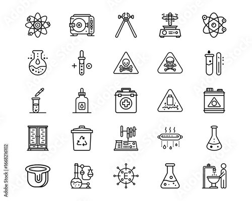 Chemistry Line Vector Icons
