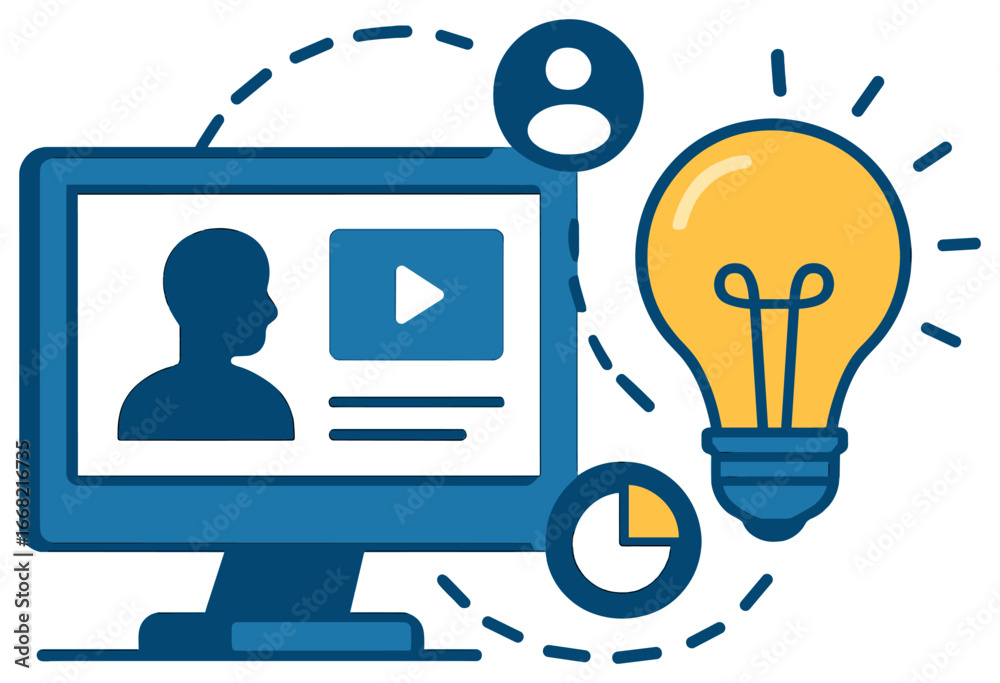 Fototapeta premium Educational icons vector: creative learning symbols for innovative study and design concepts