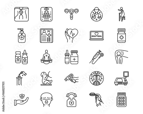 Medicine I Line Vector Icons