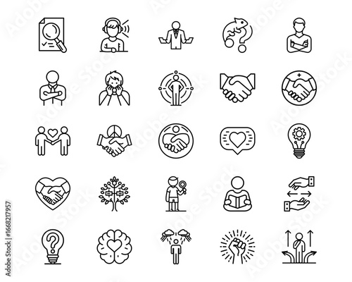 Life Skills Line Vector Icons