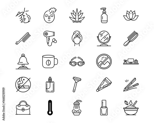 Spa Line Vector Icons