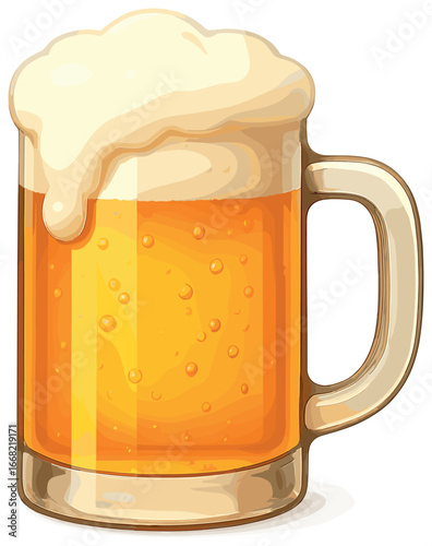 Frothy beer cheers vector: oktoberfest celebration with refreshing beverage themes