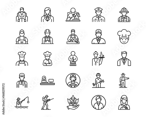 Women Line Vector Icons