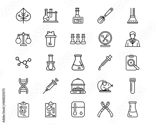Lab Line Vector Icons