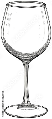 Elegant wine glass vector | simple composition for dining, bar, or event design