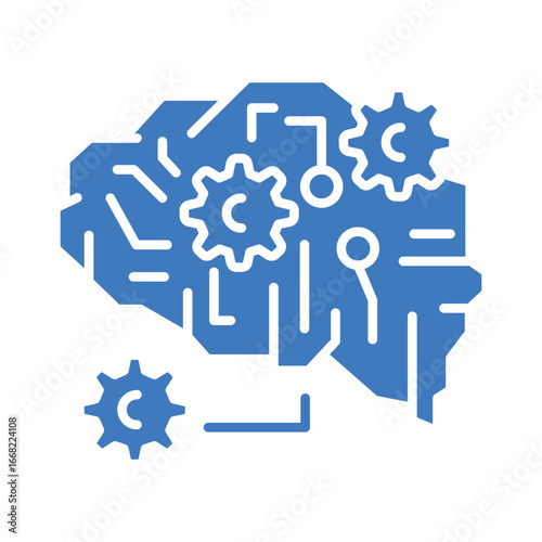 Deep Learning color flat icon for digital and print projects.
