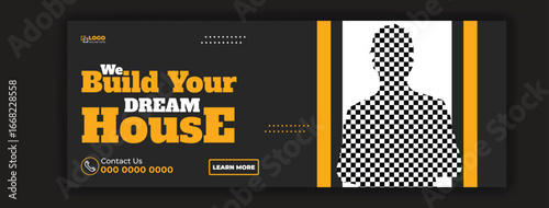Professional Construction Agency Flyer Template with Modern Design and Editable Placeholder