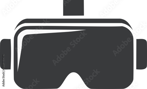 Virtual reality headset with white accents VR goggles immersive technology