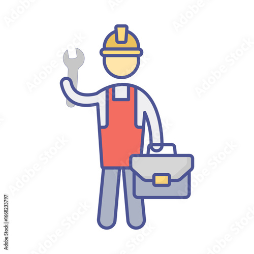 Engineer Vector Icon which can easily modify or edit