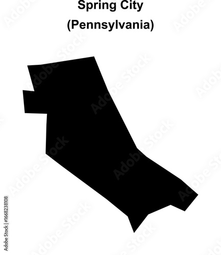 Spring City (Pennsylvania) blank outline map