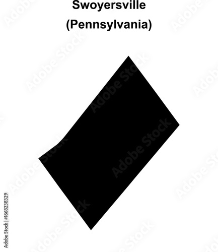 Swoyersville (Pennsylvania) blank outline map
