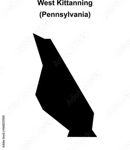 West Kittanning (Pennsylvania) blank outline map