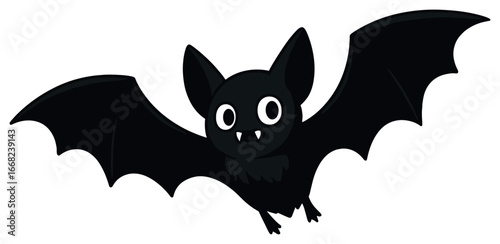 Bat vector illustration | halloween flying creature art | nocturnal animal graphic design