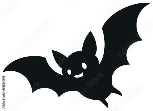 Bat silhouette vector for halloween - perfect for spooky seasonal design projects