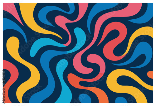 Vibrant abstract dance vector illustration for dynamic movement and colorful energy