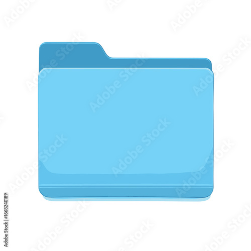 Minimalist blue folder icon vector | sleek office stationery design