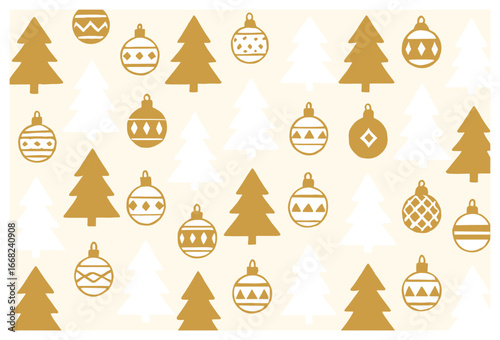 Holiday ornament vector: elegant christmas baubles and festive tree patterns for decoration