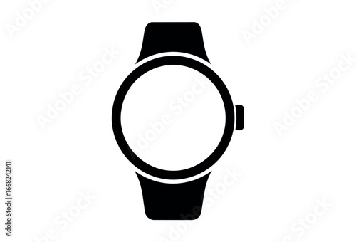 Smartwatch icon vector: modern wearable technology symbol for digital interfaces