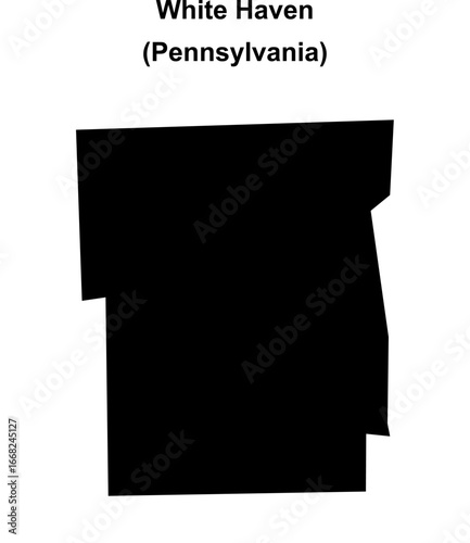 White Haven (Pennsylvania) blank outline map