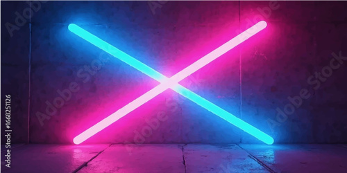 Neon glowing abstract background with bright colourful lights