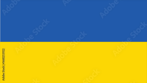 High quality vector design of the Ukraine flag, featuring blue and yellow horizontal stripes. Perfect for digital and print use in projects supporting Ukraine or showcasing national pride.