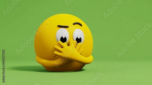 Cartoon Emoji Characters Expressing Mixed Feelings